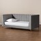 Baxton Studio Oksana Modern Contemporary Glam and Luxe Light Grey Velvet Fabric and Gold Finished Twin Size Daybed 174-10981-Zoro - alternate 6